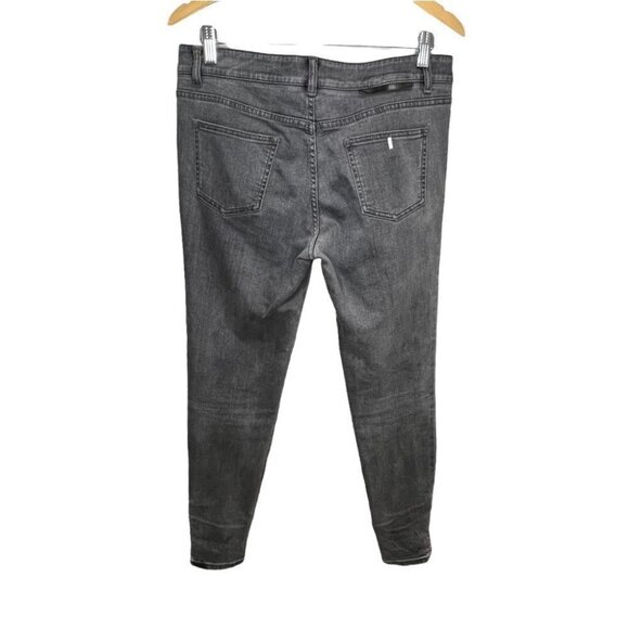 STELLA McCartney Gray Skinny Jeans Ankle Zip  Designer Size 31 - Picture 4 of 14